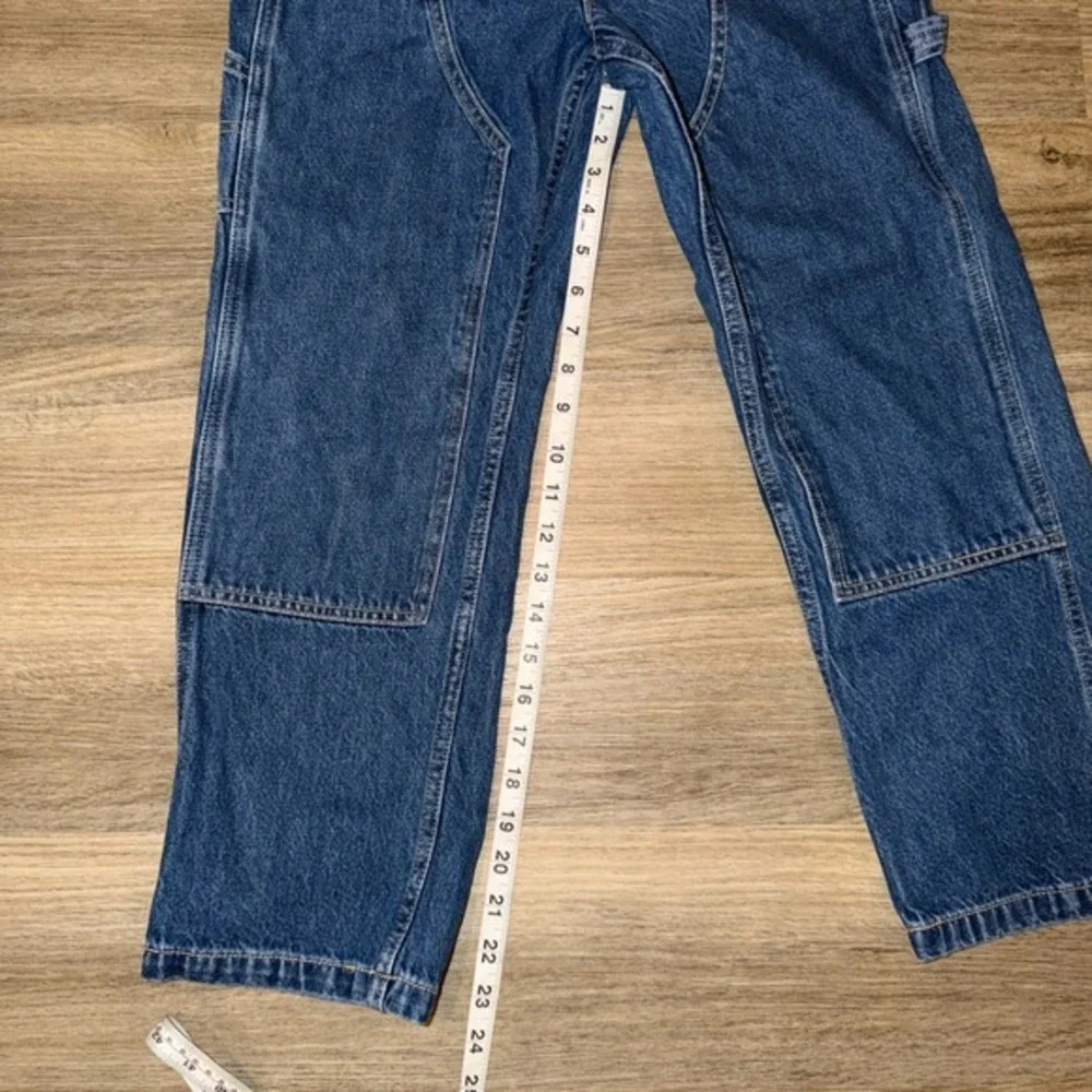 Old Navy Carpenter Jeans Kids 12 Blue Denim High Rise Relaxed‎ Built In Tough
